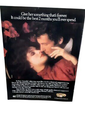 1984 Diamond Engagement Ring Ad A Diamond Is Forever Vintage Print